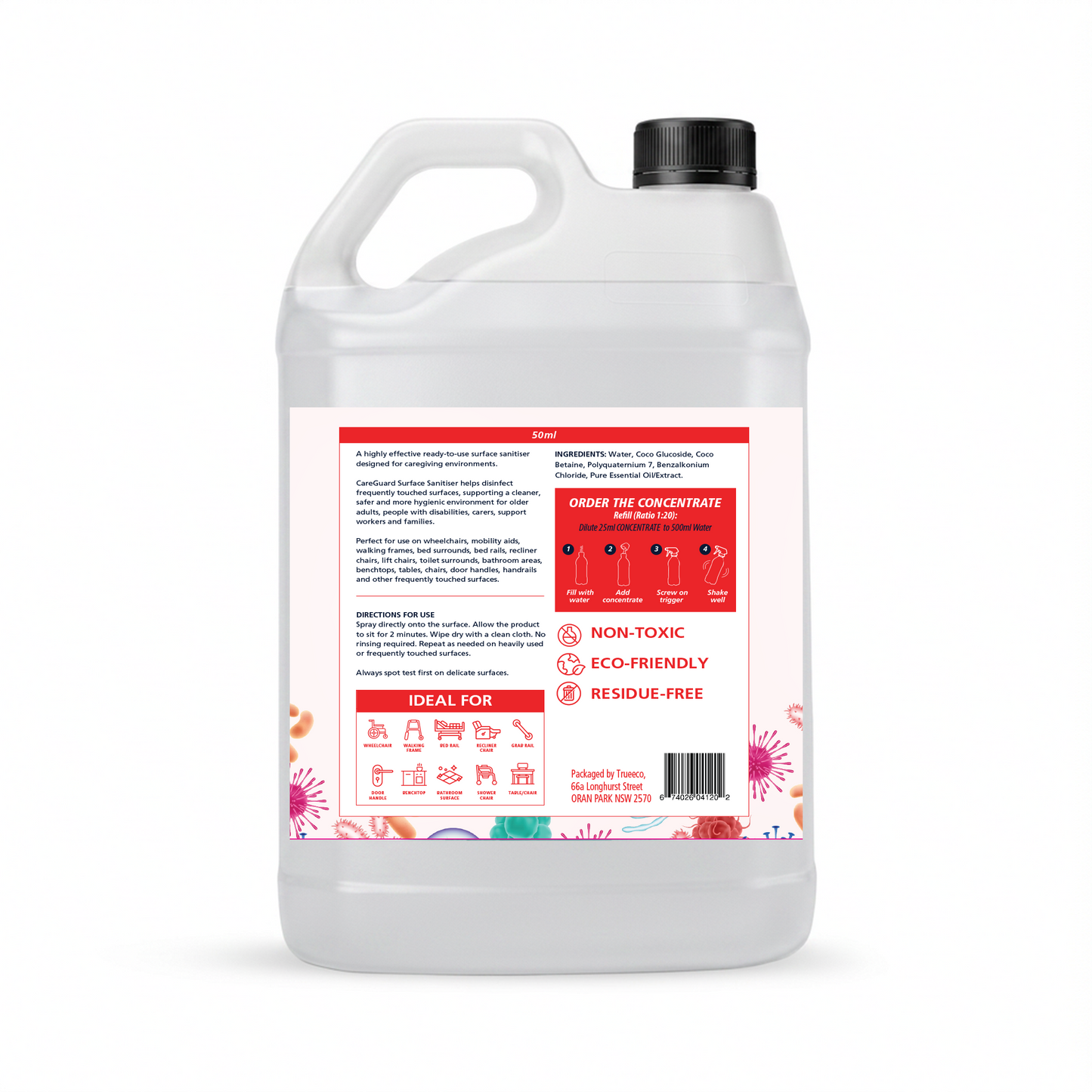 CareGuard Surface Sanitiser Ready-to-Use 5L | Disinfectant