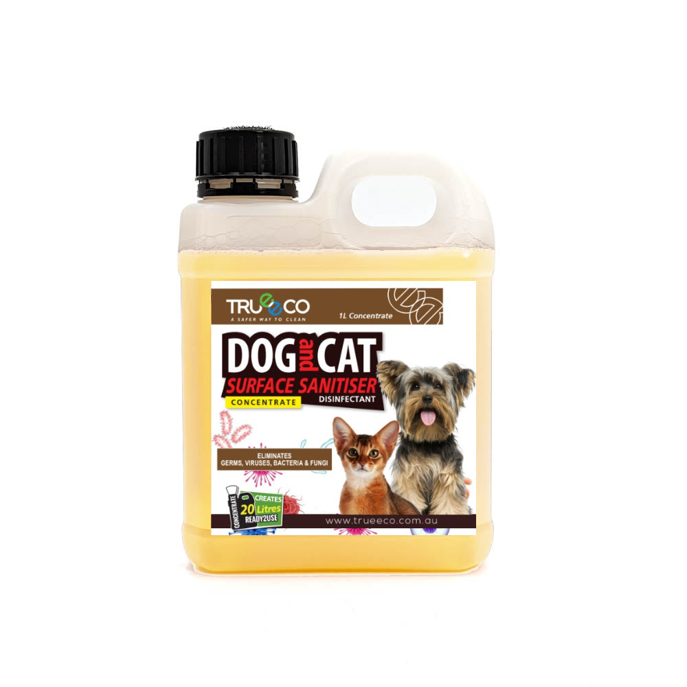 1 Litre Concentrate Dog and Cat Surface Sanitiser & Disinfectant - Pet-Safe Formula - Effective Cleaning Solution ($3.50 per Litre Ready2use)