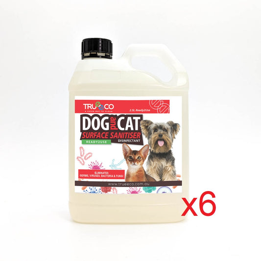 Carton of x6 2.5 Litres Dog and Cat Surface Sanitiser & Disinfectant ($13.98 per Litre Ready2use)