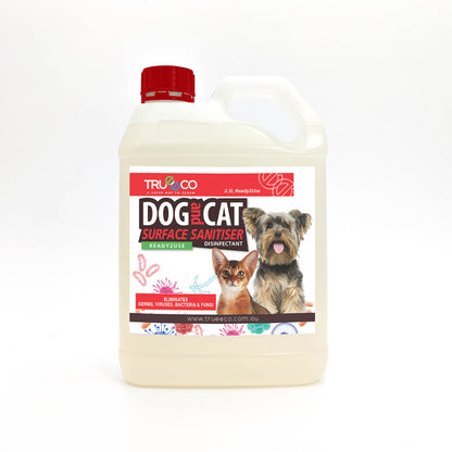 5 Litre Dual Pack Dog and Cat Surface Sanitiser & Disinfectant - Pet-Safe Formula - Effective Cleaning Solution
