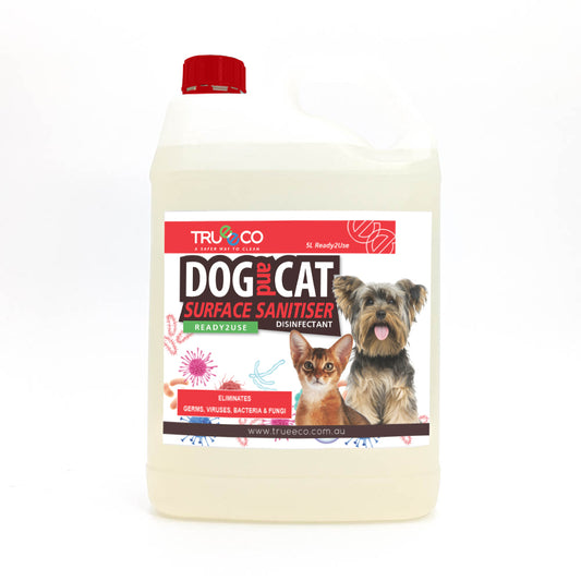 5 Litres Dog and Cat Surface Sanitiser & Disinfectant - Pet-Safe Formula - Ready-to-Use - $12.99/L