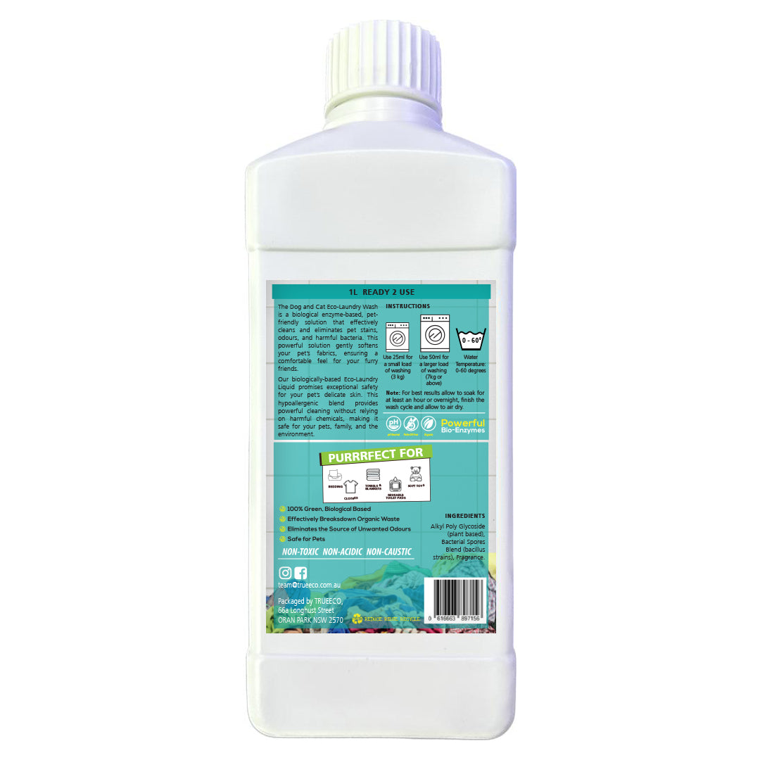 1L Eco Laundry Liquid - Environmentally Friendly, Biodegradable Formula - Gentle on Fabrics, Effective Stain Removal - Eco-Friendly Laundry Detergent
