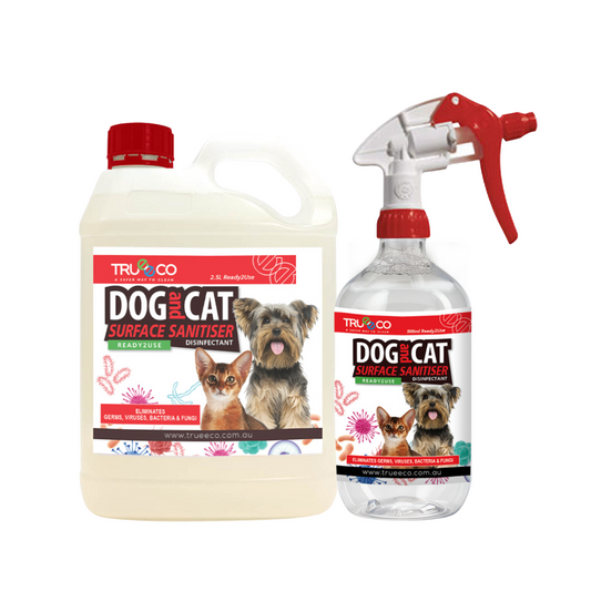 2.5 Litre Dual Pack Dog and Cat Surface Sanitiser & Disinfectant - Pet-Safe Formula - Effective Cleaning Solution
