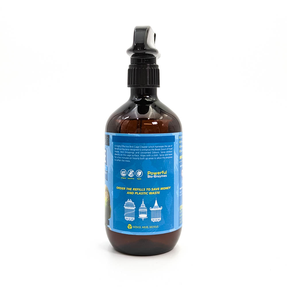 500ml Eco-Friendly Bird Cage Cleaner & Odour Remover: Natural, Non-Toxic Formula