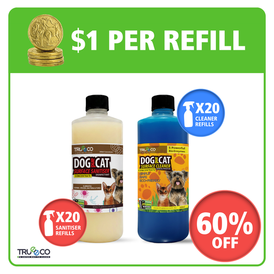40 Refill Bundle – 500ml Cleaner + 500ml Sanitiser
