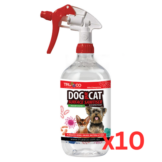 Carton of x10 500ml Dog and Cat Surface Sanitiser & Disinfectant