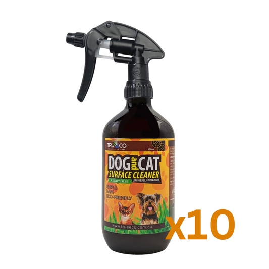 TrueEco Friendly Carton of x10 500ml Dog & Cat Urine Odour and Stain Remover