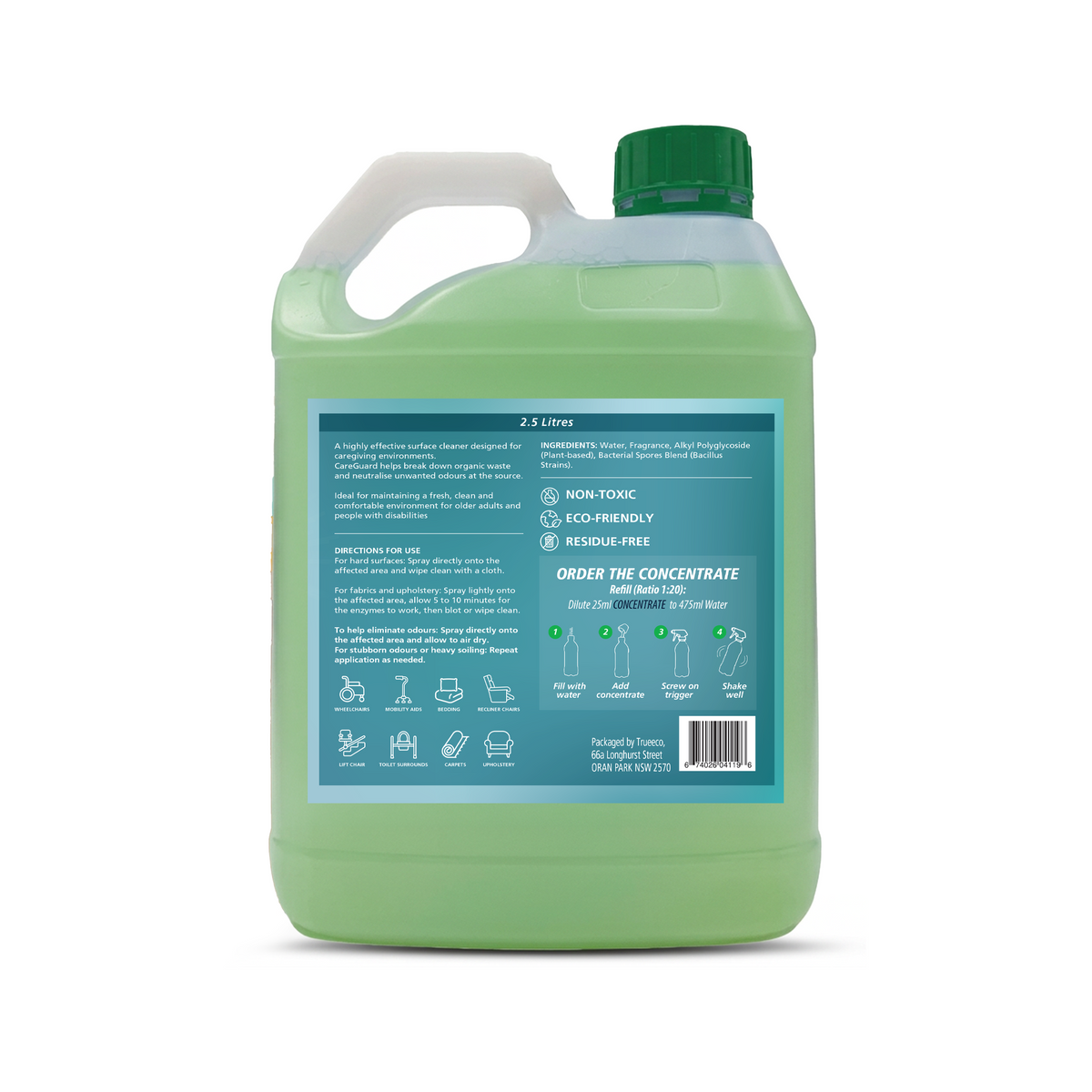 CareGuard Surface Cleaner Ready-to-Use 2.5L | Enzyme Odour Neutraliser