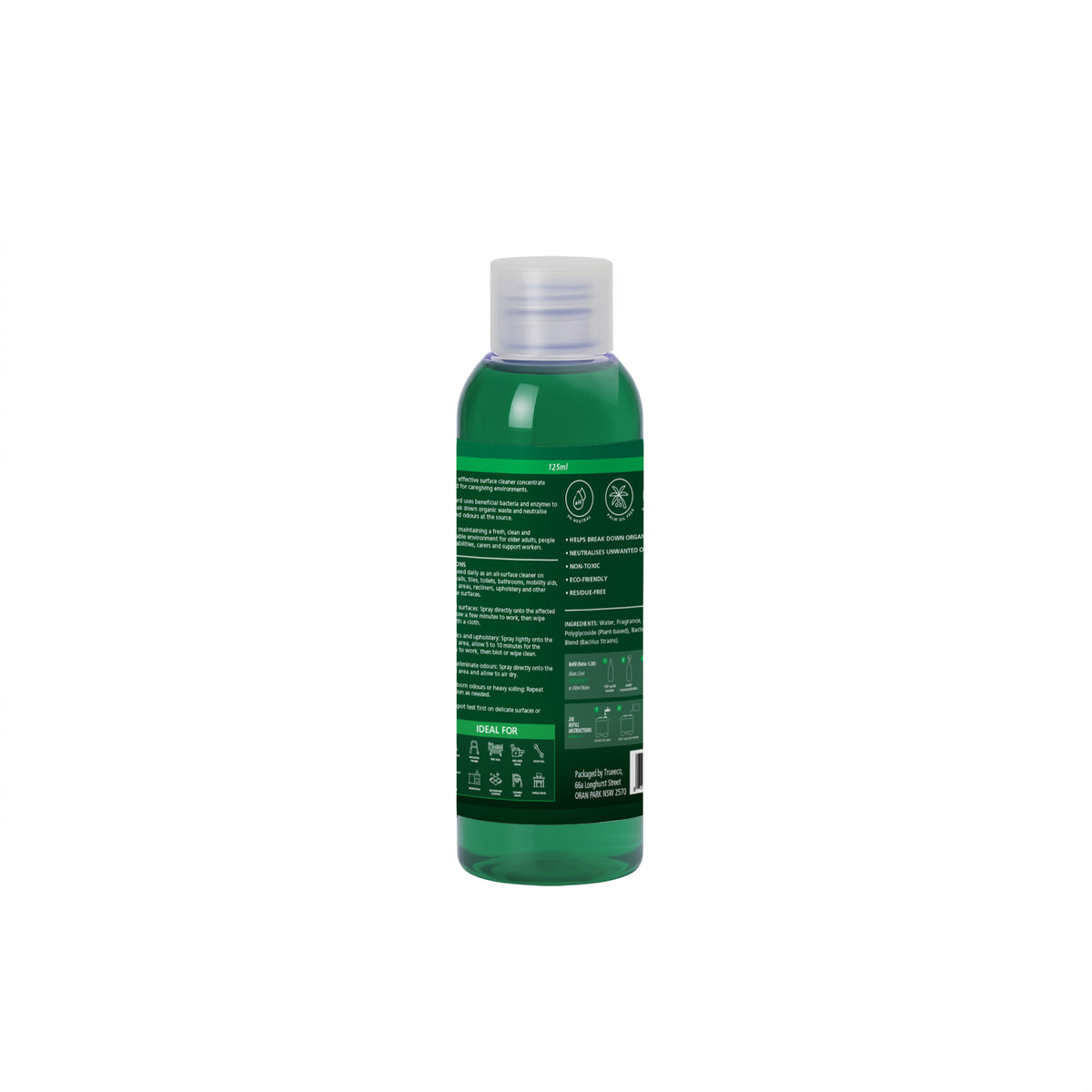 CareGuard Surface Cleaner Concentrate 125ml | Enzyme Odour Neutraliser | Makes 2.5L Ready-to-Use