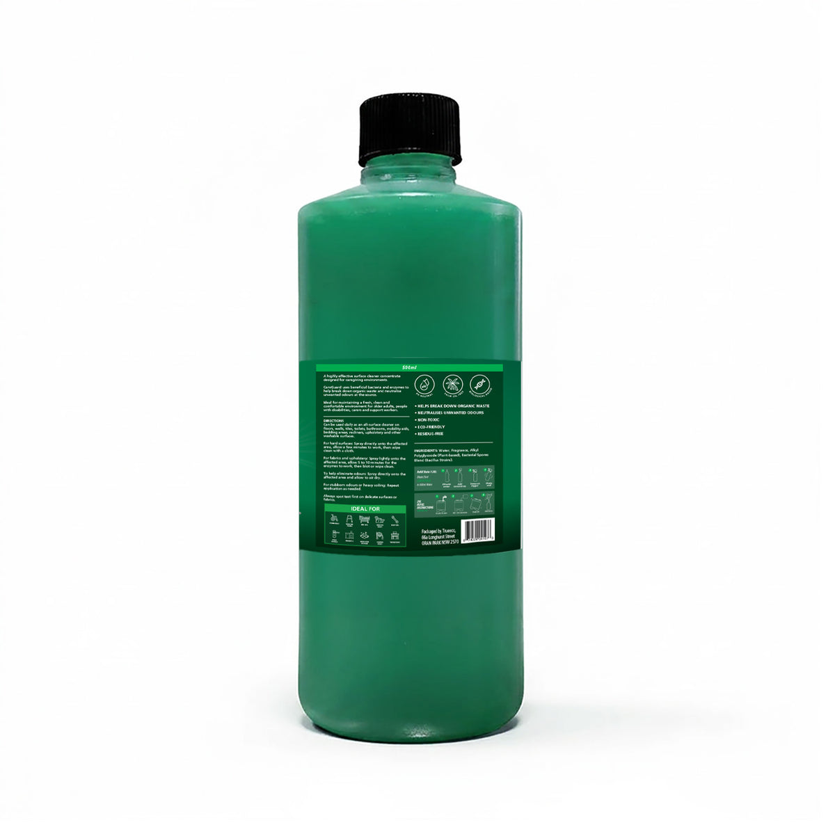 CareGuard Surface Cleaner Concentrate 500ml | Enzyme Odour Neutraliser | Makes 10L Ready-to-Use