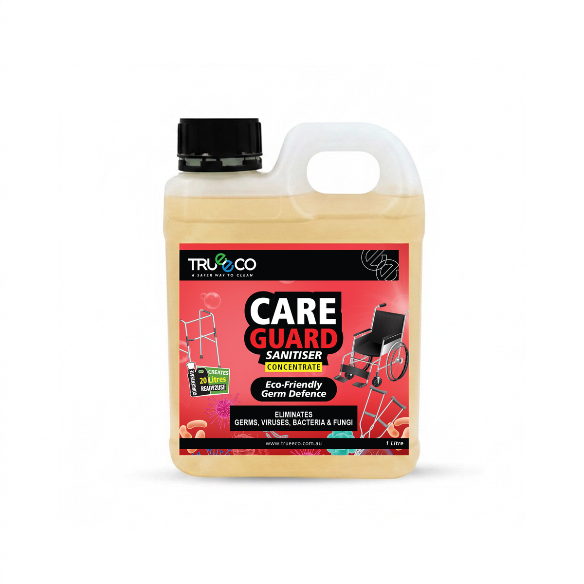 CareGuard Surface Sanitiser Concentrate 1L | Disinfectant | Makes 20L Ready-to-Use