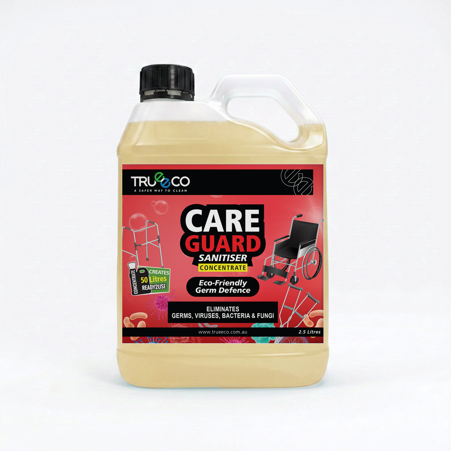 CareGuard Surface Sanitiser Concentrate 2.5L | Disinfectant | Makes 50L Ready-to-Use