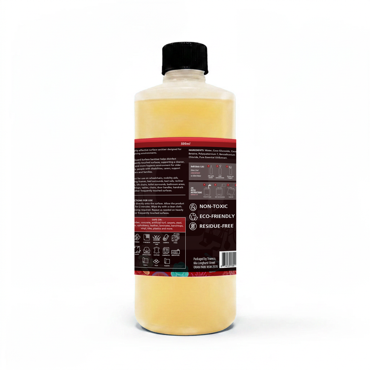CareGuard Surface Sanitiser Concentrate 500ml | Disinfectant | Makes 10L Ready-to-Use