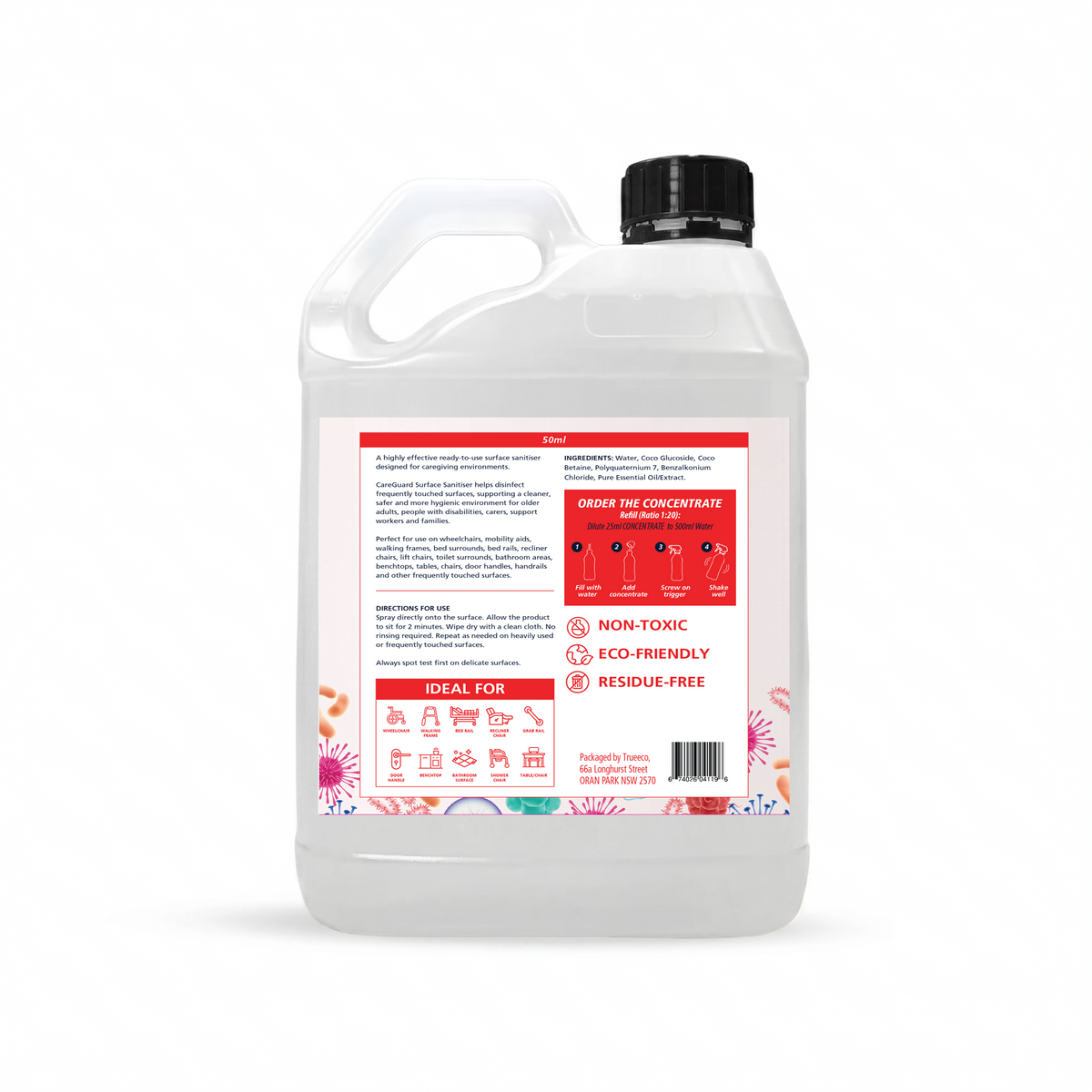 CareGuard Surface Sanitiser Ready-to-Use 2.5L | Disinfectant