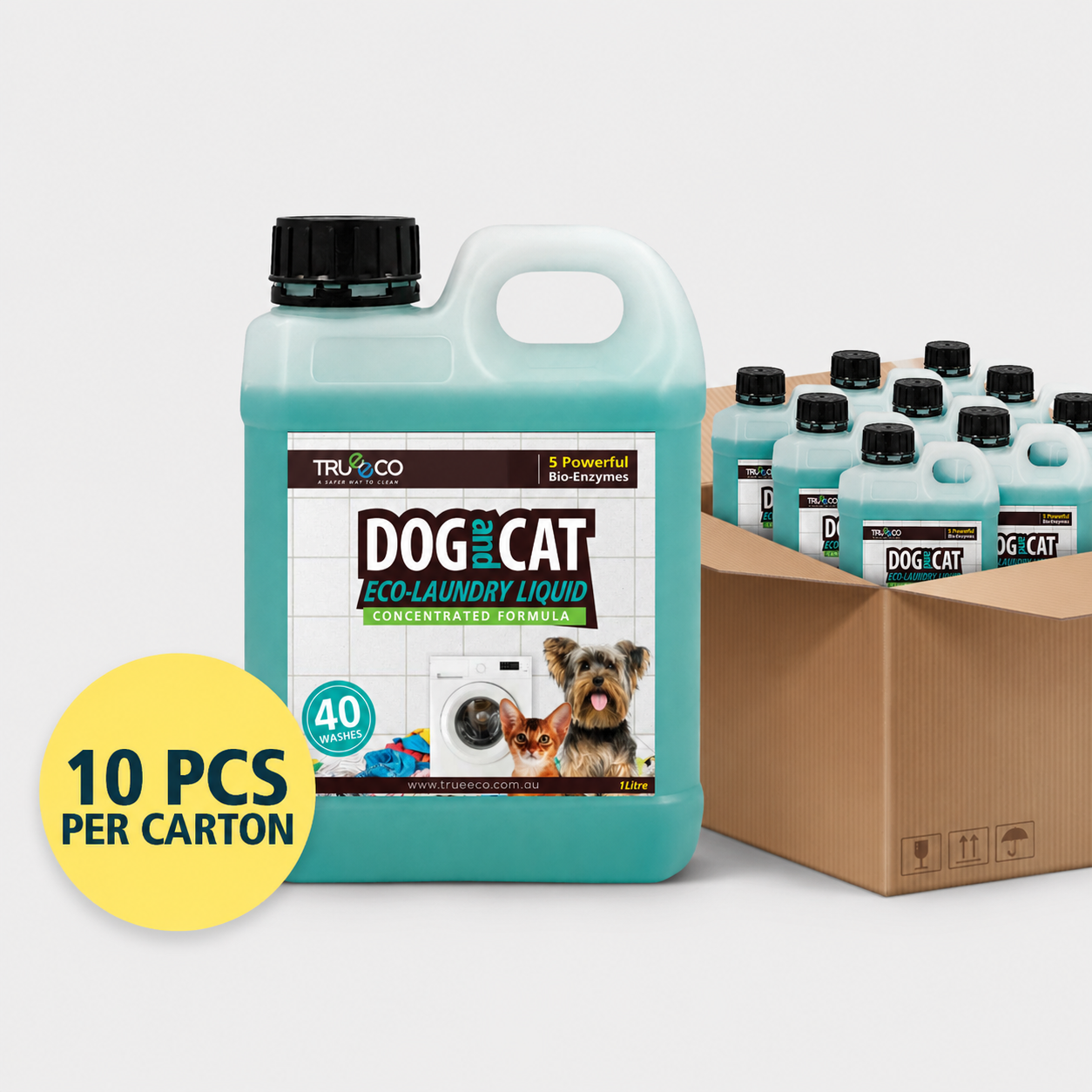 Carton of x10 1L Eco Laundry Liquid