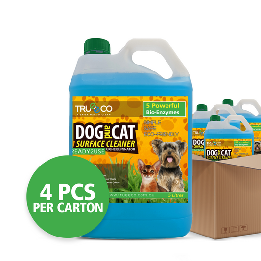 TrueEco Friendly Carton of x4 5 Litre Dog & Cat Urine Odour and Stain Remover