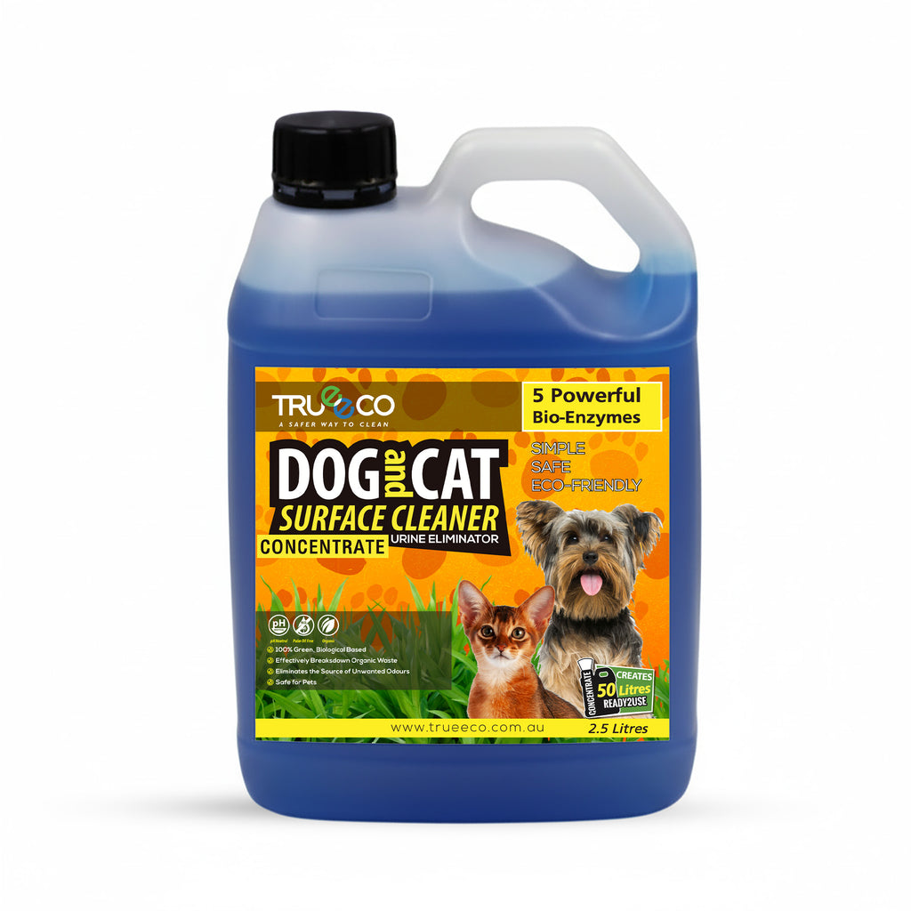 Trueeco Dog & Cat Surface Cleaner Concentrate 2.5L | Enzyme Stain & Odour Remover | Makes 50L Ready-to-Use