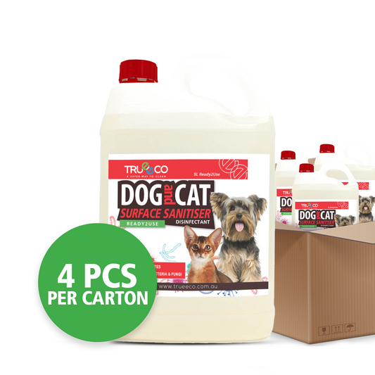 Carton of x4 5 Litres  Dog and Cat Surface Sanitiser & Disinfectant ($12.99 per Litre Ready2use)