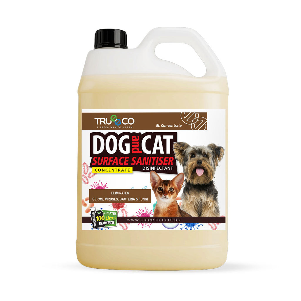 Trueeco Dog & Cat Surface Sanitiser Concentrate 5L | Disinfectant | Makes 100L Ready-to-Use