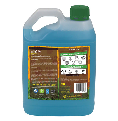 2.5 litre Dog & Cat urine odour and stain remover pet safe (Back side with Details) - TRUEECO - Australia