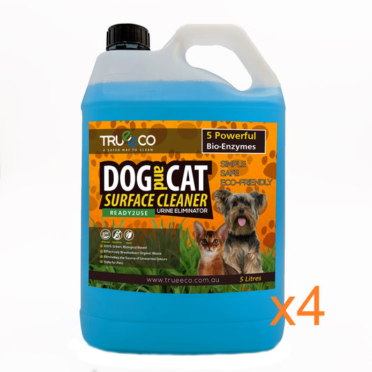 TrueEco Friendly Carton of x4 5 Litre Dog & Cat Urine Odour and Stain Remover