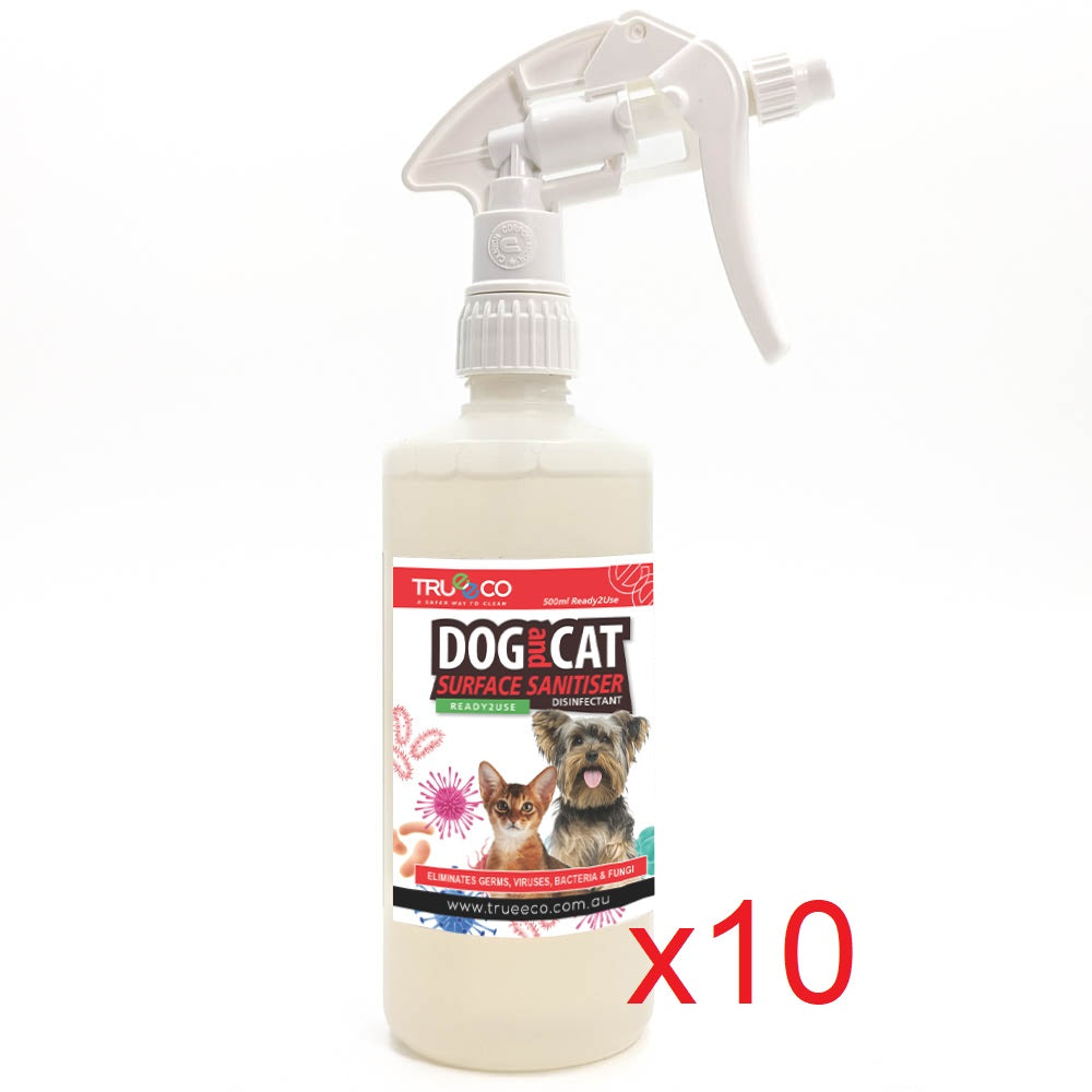 Carton of x10 500ml Dog and Cat Surface Sanitiser & Disinfectant – TRUEECO