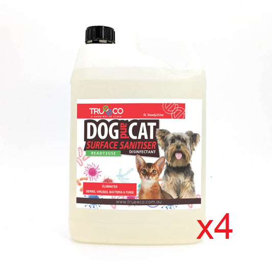 Carton of x4 5 Litres  Dog and Cat Surface Sanitiser & Disinfectant ($12.99 per Litre Ready2use)
