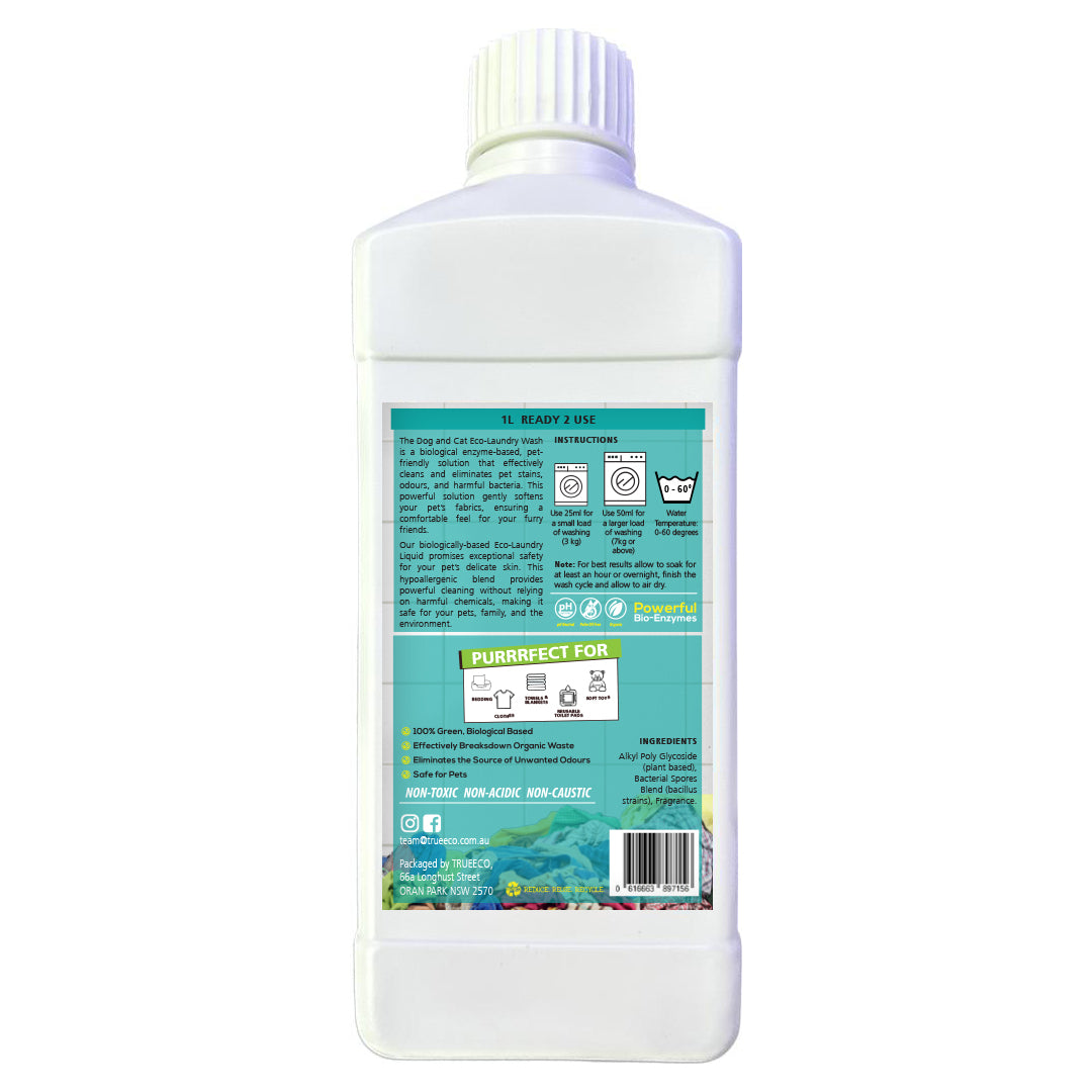 1L Eco Laundry Liquid Environmentally Friendly, Biodegradable Formul