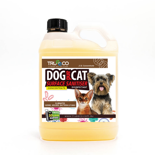 2.5 Litre Concentrate Dog and Cat Surface Sanitiser & Disinfectant - Pet-Safe Formula - Effective Cleaning Solution ($3.00 per Litre Ready2use)