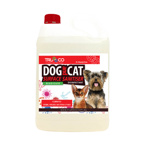 5 Litres Dog and Cat Surface Sanitiser & Disinfectant - Pet-Safe Formula - Ready-to-Use - $12.99/L