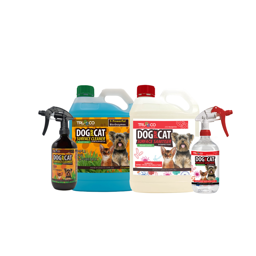 2.5 Litre Dual Pack Combo Dog and Cat + Dog and Cat Surface Sanitiser & Disinfectant