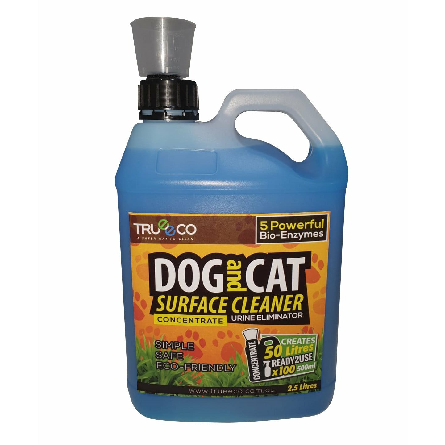 TrueEco Friendly Carton of x6 2.5 Liter CONCENTRATE DOG AND CAT Odour and Stain Remover - TRUEECO